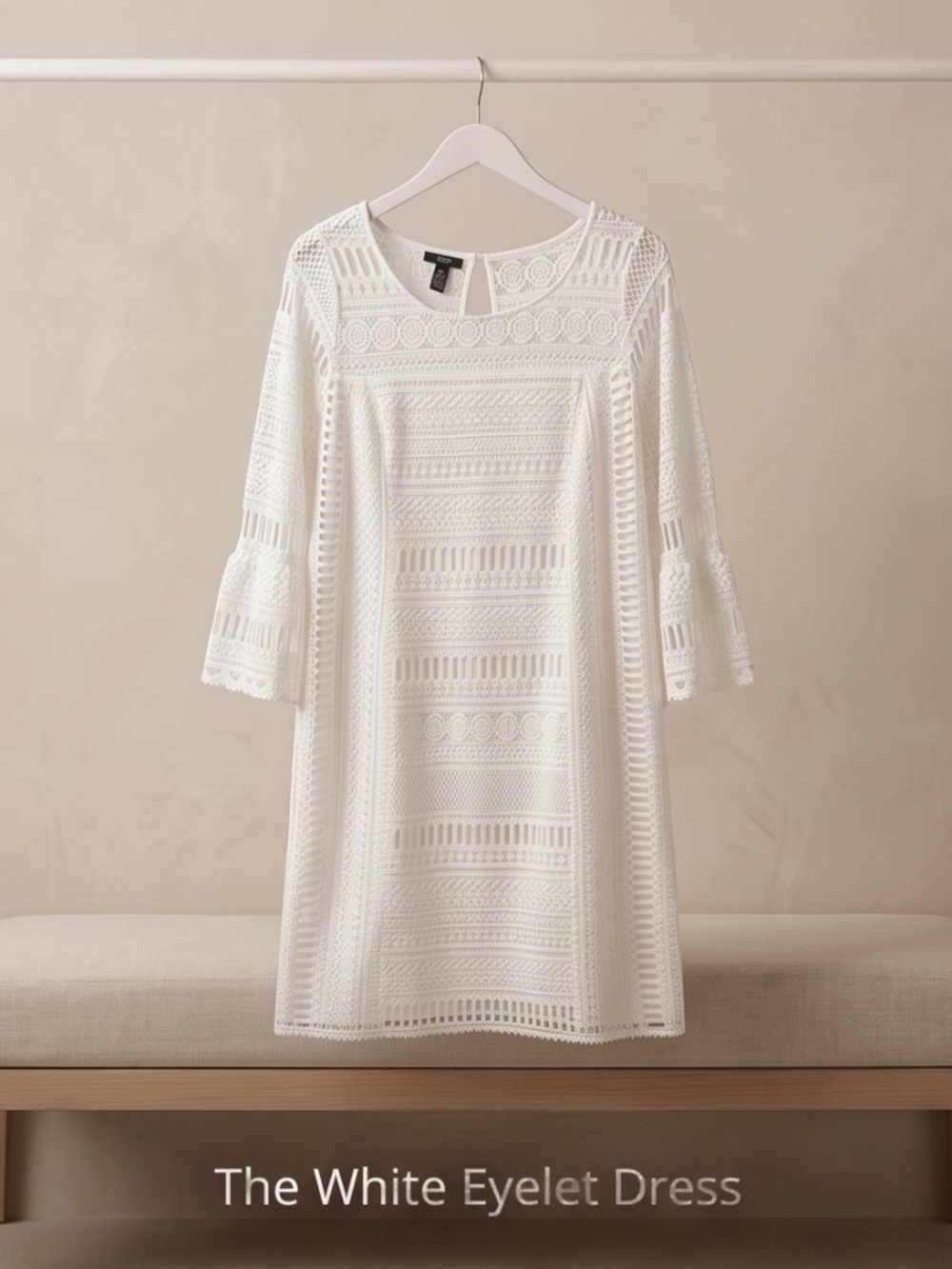 Effortless elegance White Alfani Dress